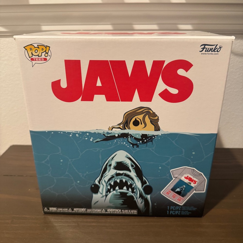 Funko Jaws Pop&Tee Collectors Edition Empty Box Target Exclusive White XL Good